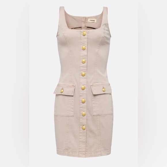 NWOT L'AGENCE Midy Button-Front Dress, Size 4 - Picture 4 of 8